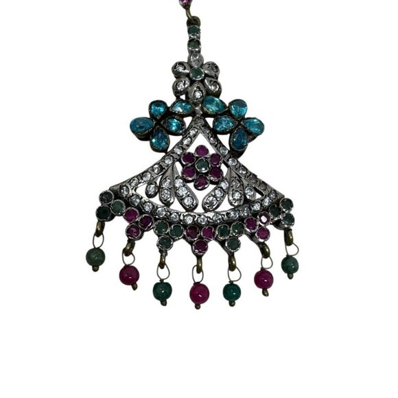 Turkish Pendant Necklace Semi-Precious Stones Grand Bazaar Istanbul 20" - Picture 8 of 10